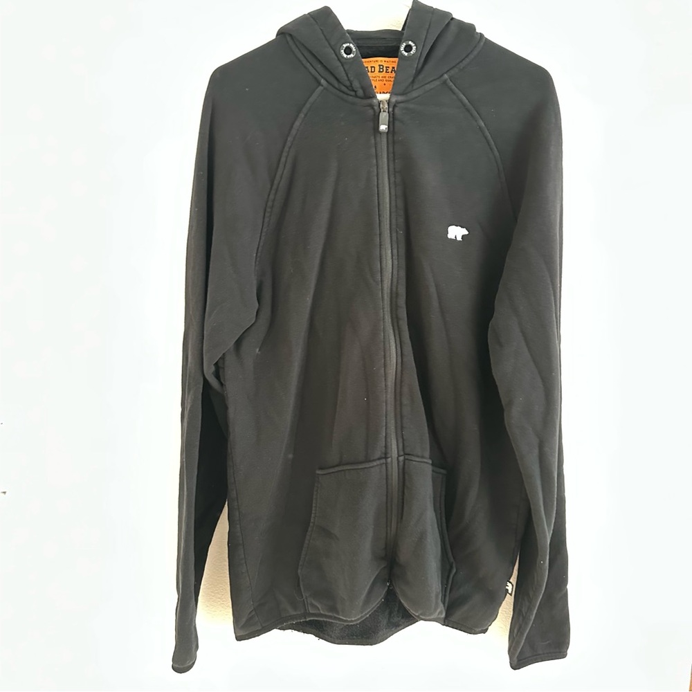 Bad Bear Black Men's Zip Up‎ Jacket Size: XXL